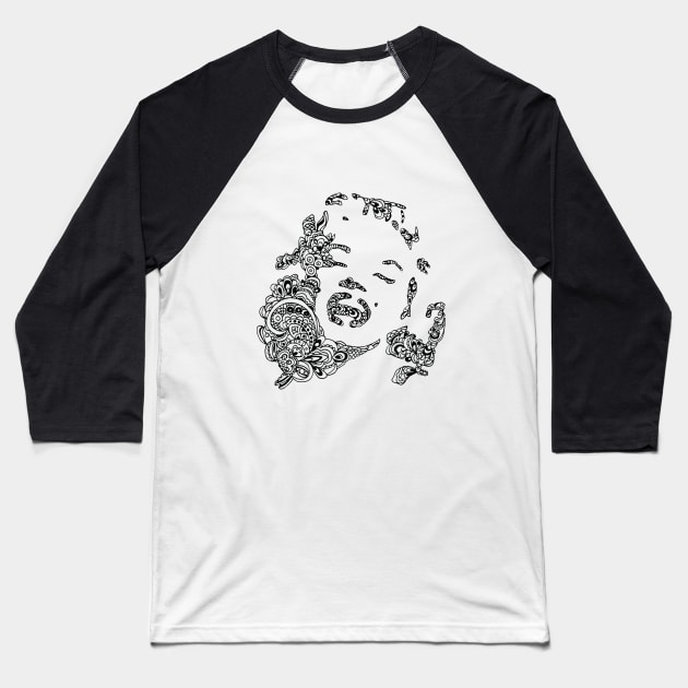 Marilyn Monroe Baseball T-Shirt by HayleyLaurenDesign